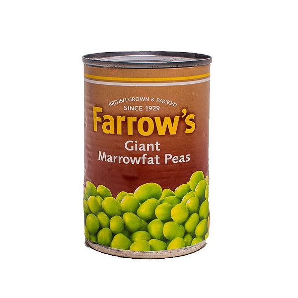 a can of Farrow Giant Marrowfat Peas