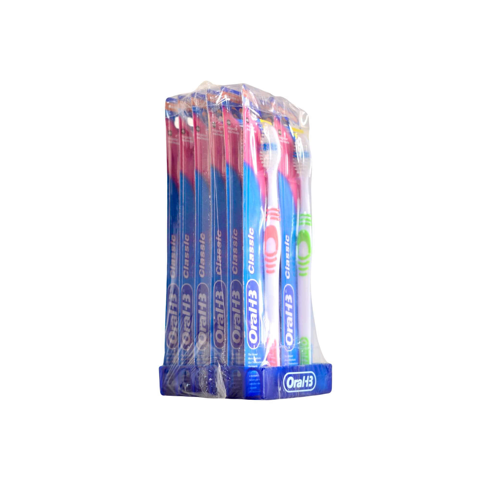a pack of oral b tooth brush