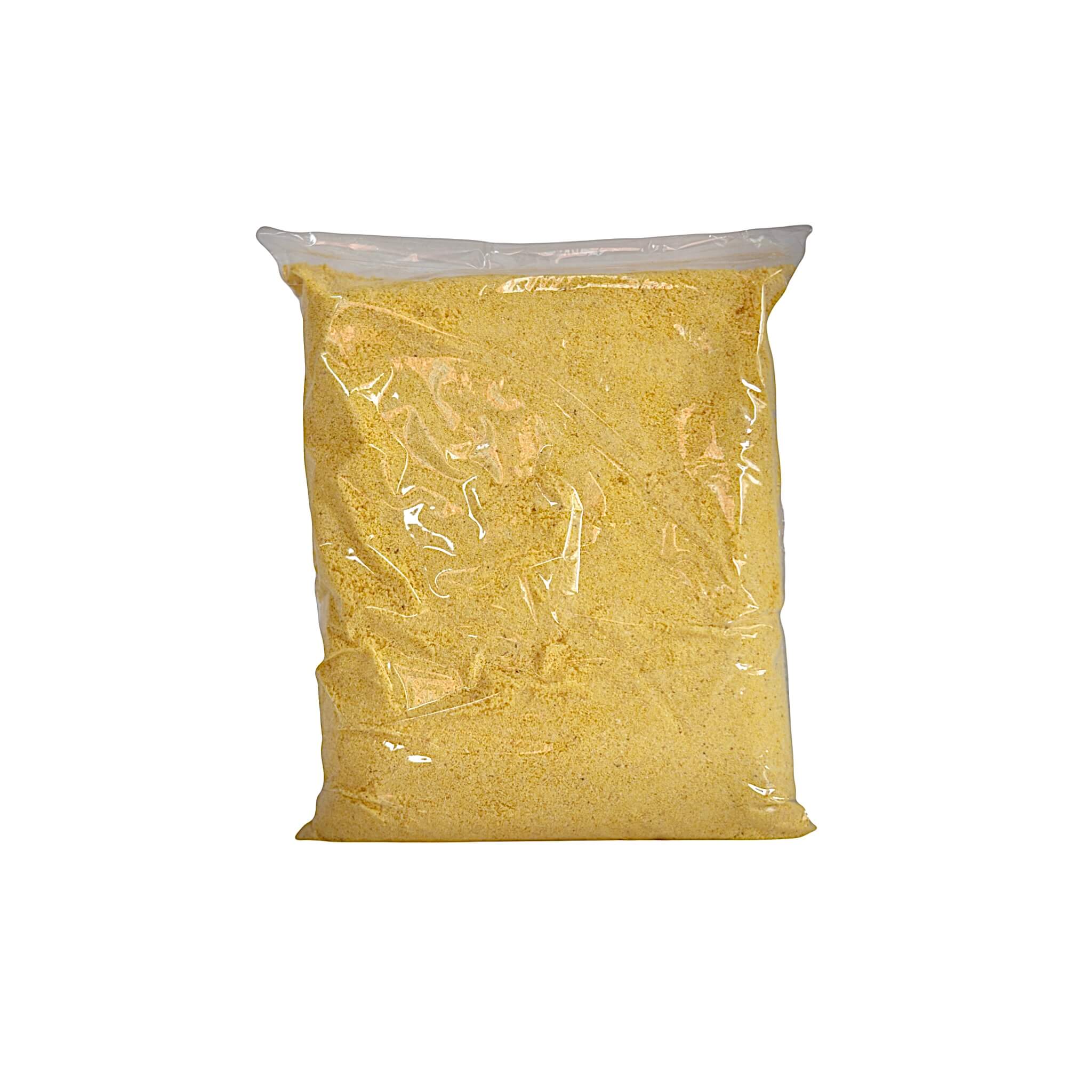 A sealed packed of yellow garri