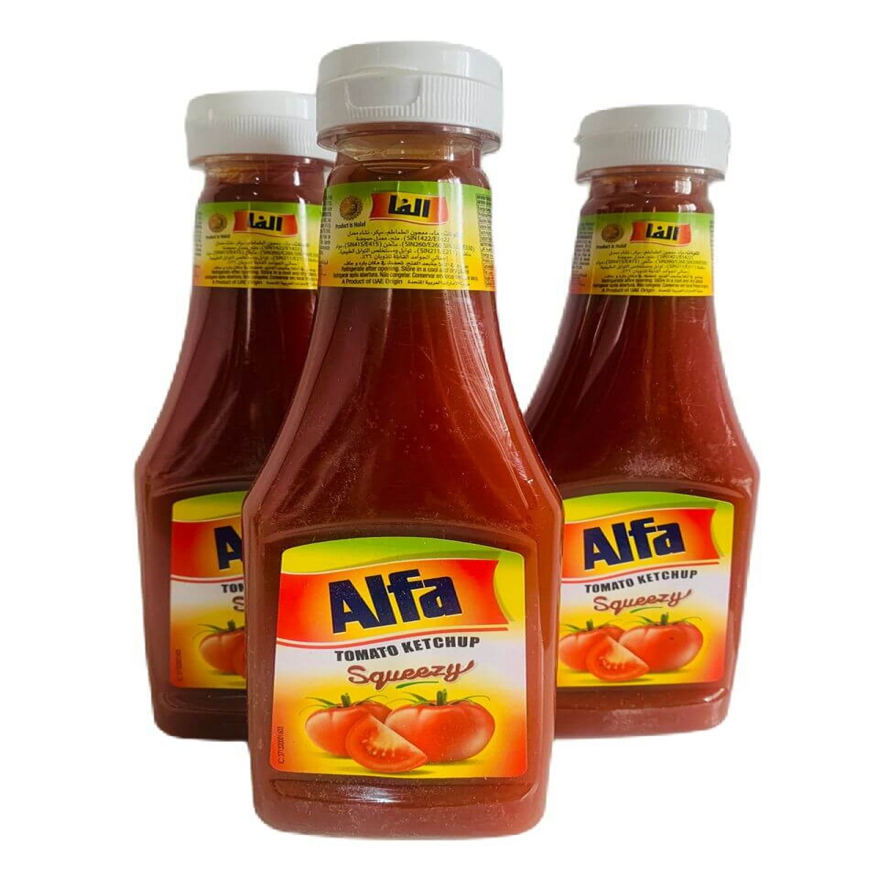 bottles of Alfa Tomato Ketchup