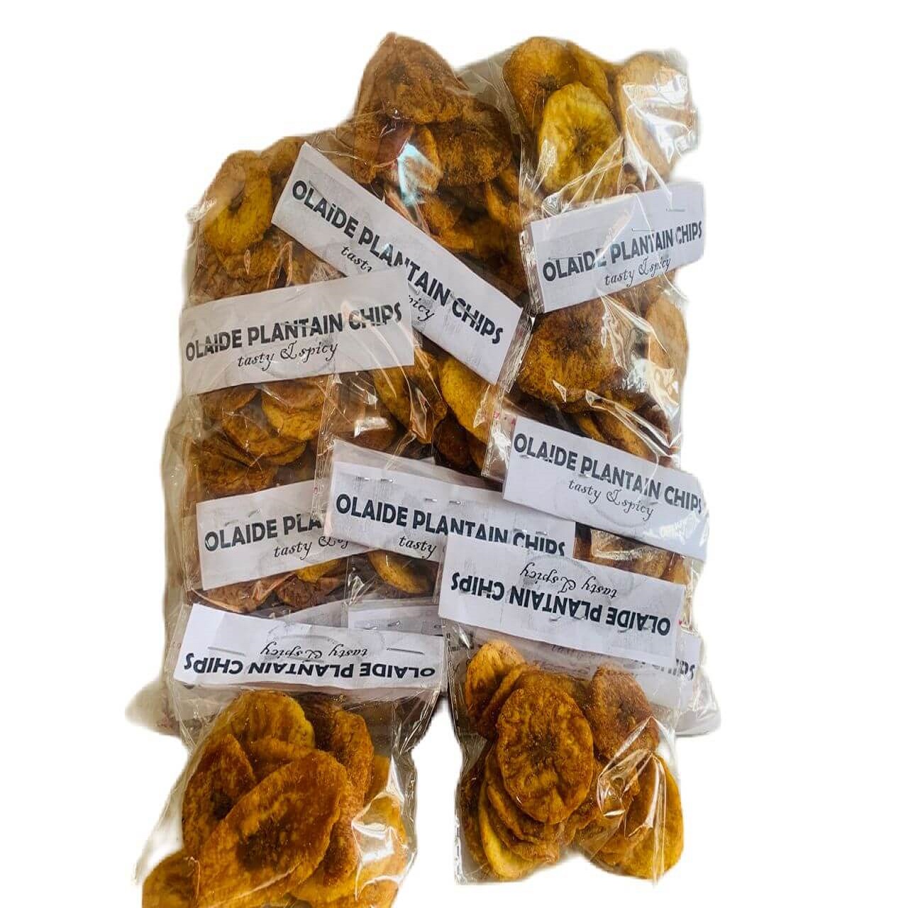 a pack of Olaide plaintain chips