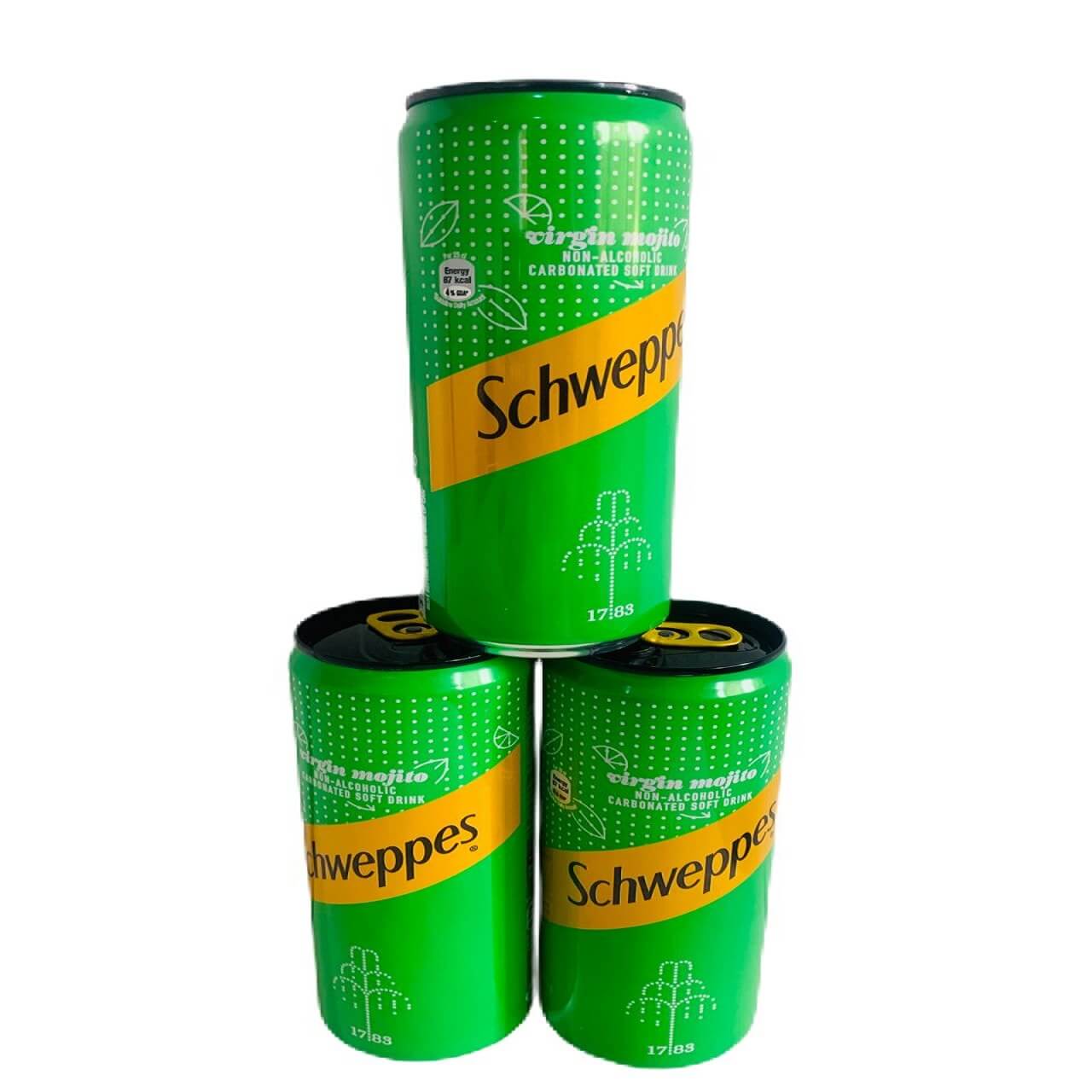 3 cans of schweppes mojito